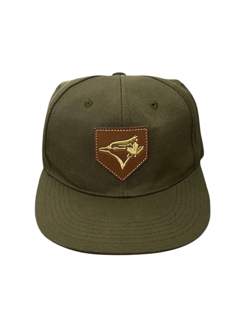 Toronto Blue Jays Major League Baseball Army Green Maple Leaf Men's Flat Brim